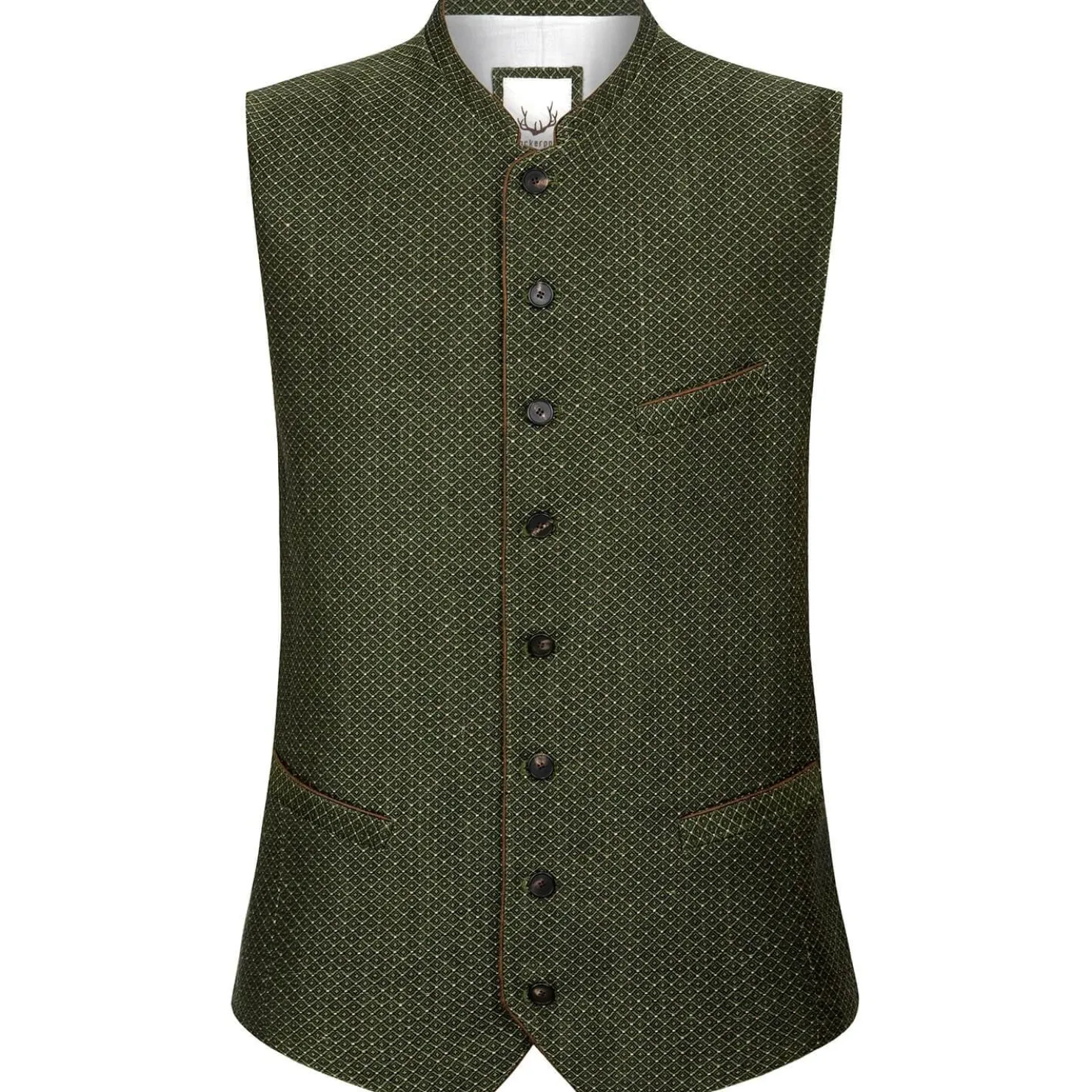 Zillertaler Trachtenwelt Gilets-Herren Gilet "Ottavio", Moos Grün