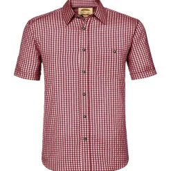 Zillertaler Trachtenwelt Hemden-Herren Hemd "Chiemgau" Kurzarm, Rot