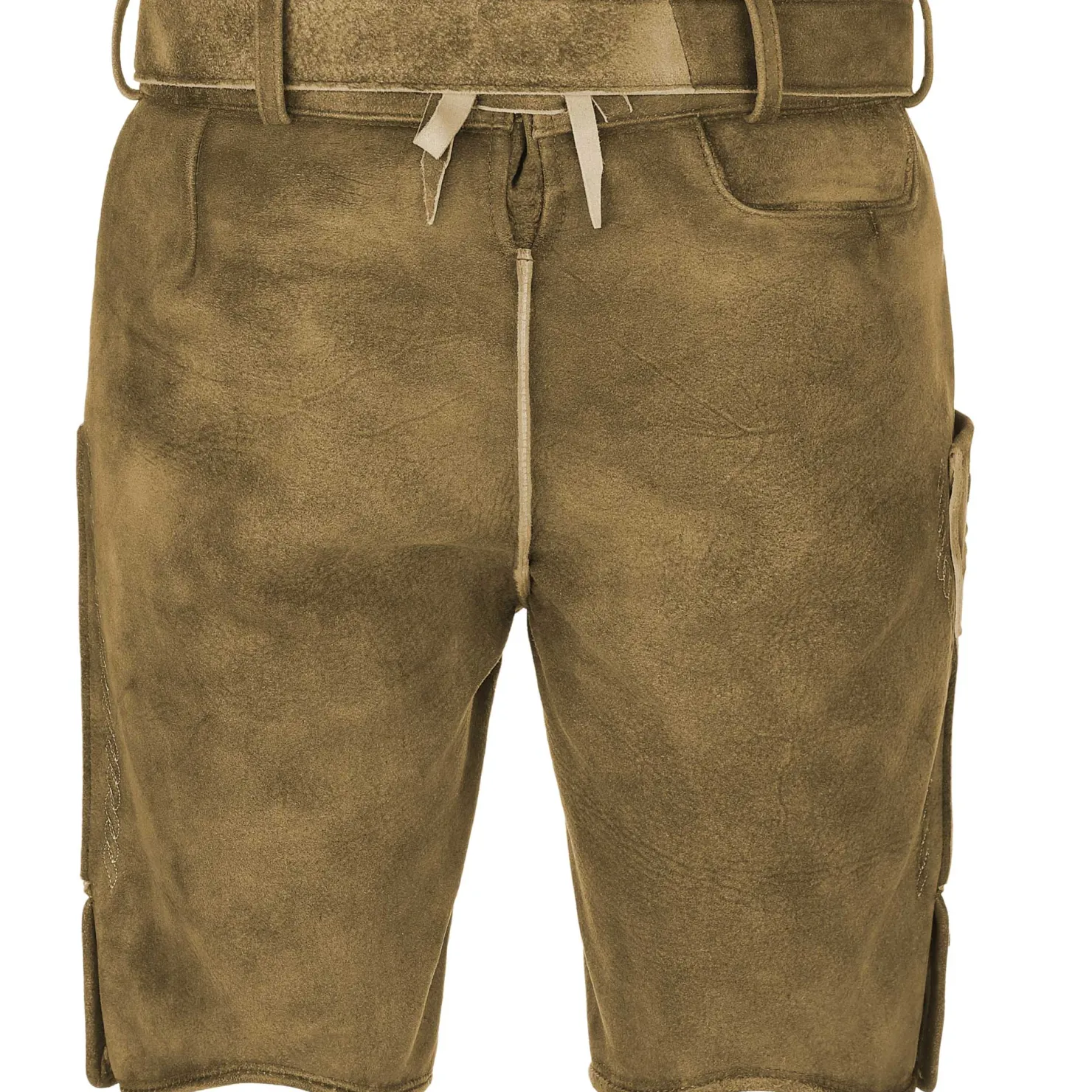 Zillertaler Trachtenwelt Lederhosen-Herren Hirschlederhose "Hochfelln", Honig Antik Braun