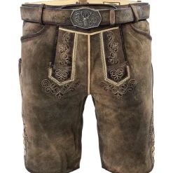 Zillertaler Trachtenwelt Lederhosen-Herren Lederhose "Bob 803", Braun