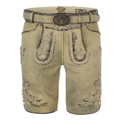 Zillertaler Trachtenwelt Lederhosen-Herren Lederhose "Leon", Hell Braun