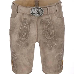 Zillertaler Trachtenwelt Lederhosen-Herren Lederhose "Ludwig", Grau