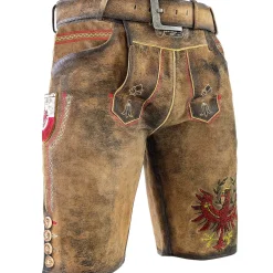 Zillertaler Trachtenwelt Lederhosen-Herren Lederhose "Tirol", Braun