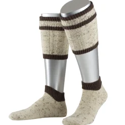 Zillertaler Trachtenwelt Socken-Herren Loferl-Set Loden-Tweed 2-teilig, Naturmeliert-Braun Beige