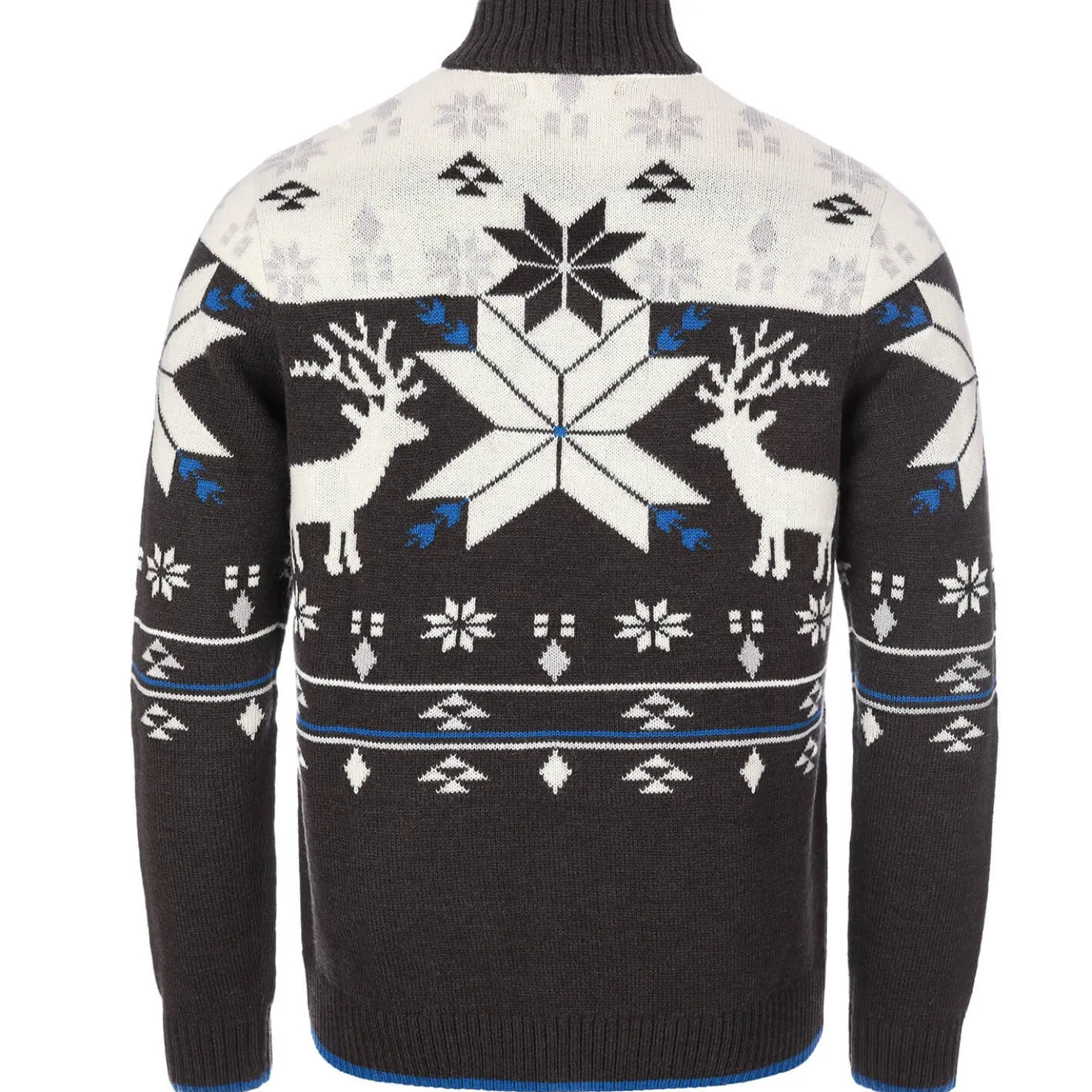 Zillertaler Trachtenwelt Pullover & Hoodies-Herren Norweger "Oslo", Dunkel/Weiß Grau