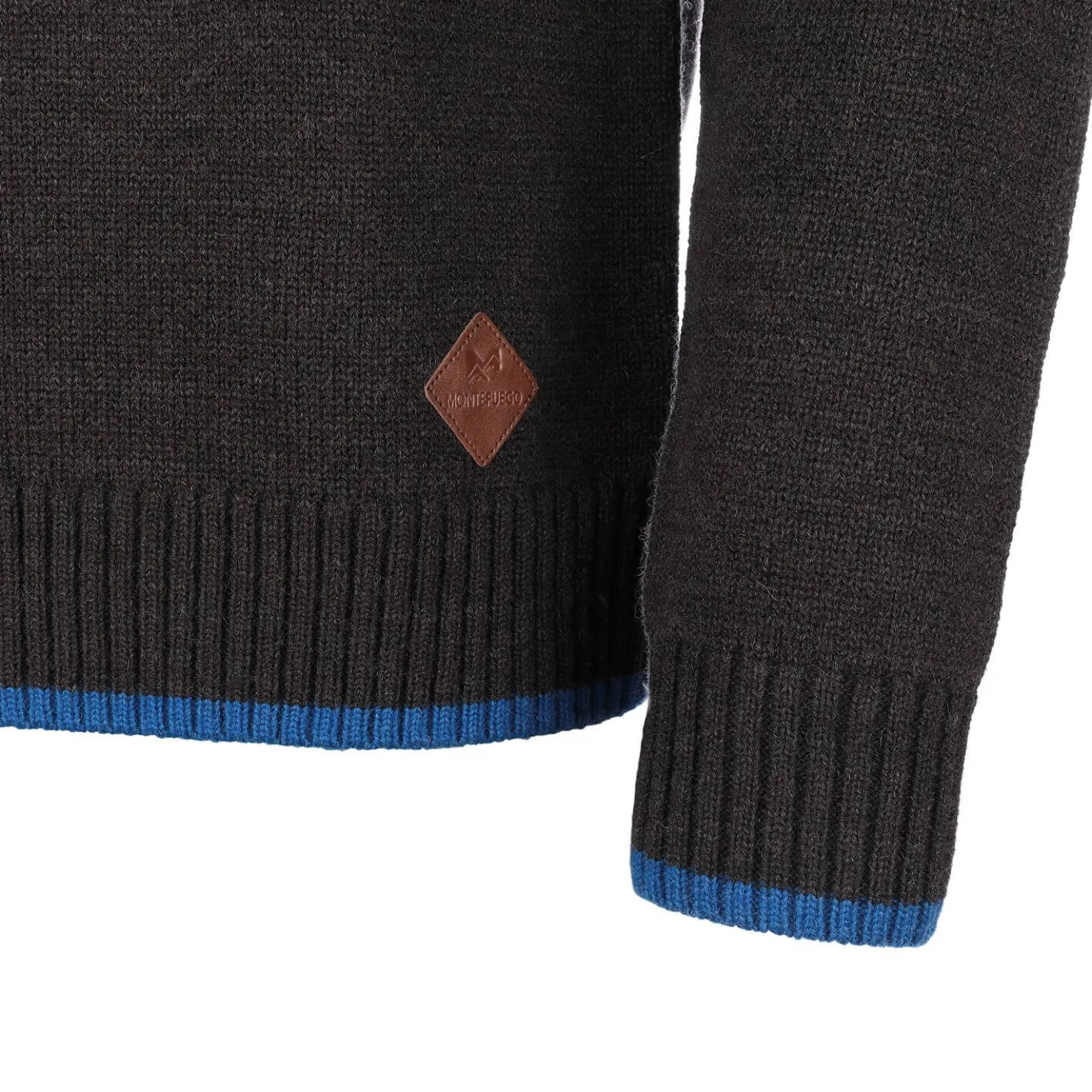 Zillertaler Trachtenwelt Pullover & Hoodies-Herren Norweger "Oslo", Dunkel/Weiß Grau