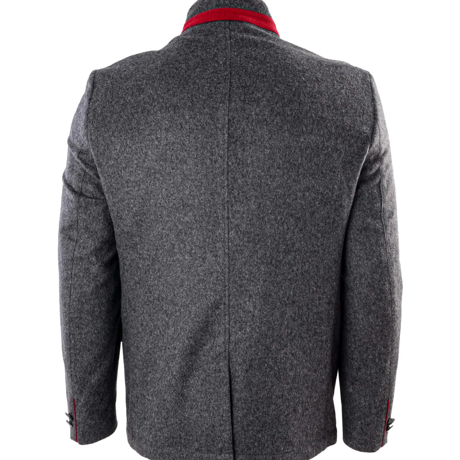 Zillertaler Trachtenwelt Jacken-Herren Sakko "Tirol", -Rot Grau