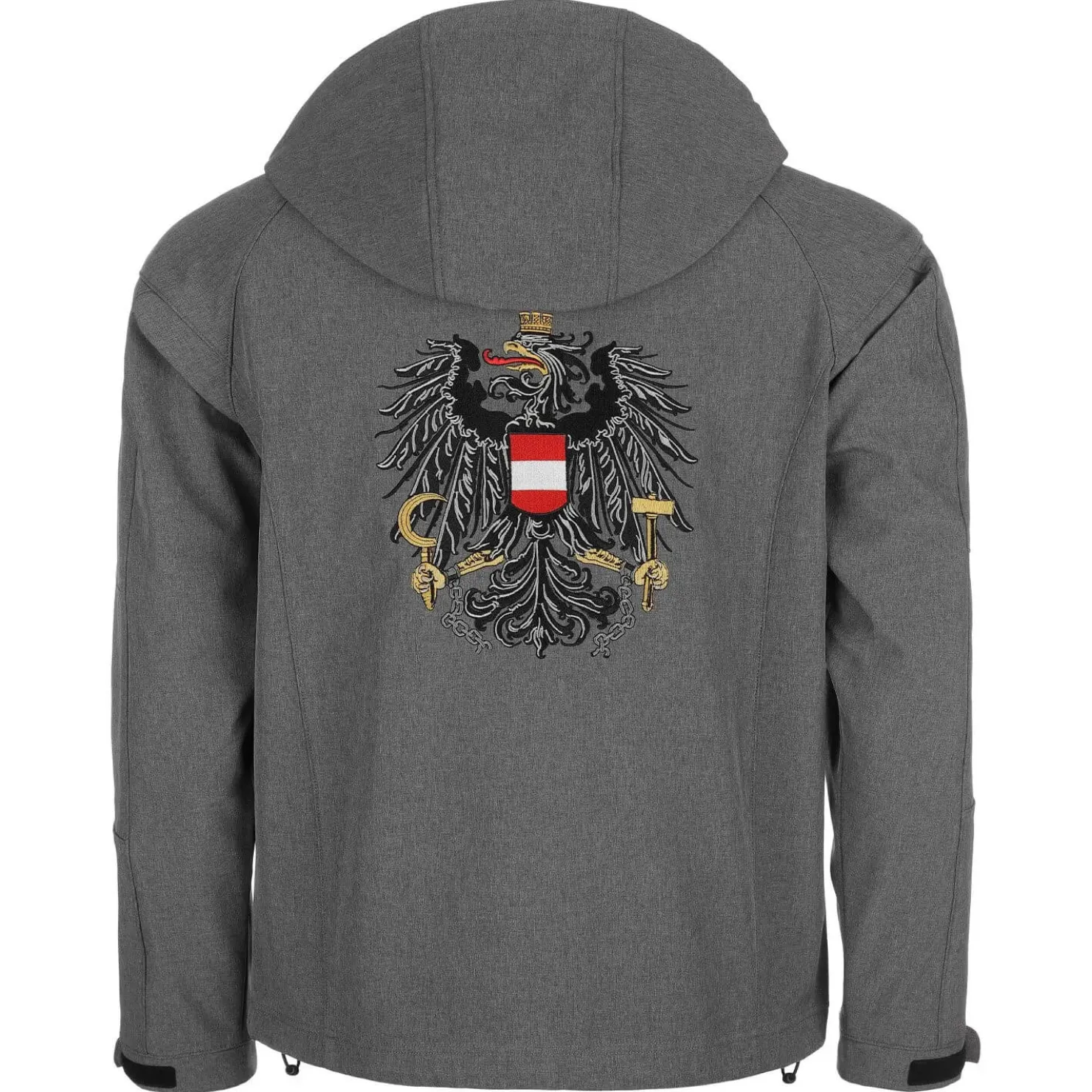 Zillertaler Trachtenwelt Jacken-Herren Softshelljacke "Österreich", Grau