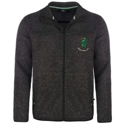 Zillertaler Trachtenwelt Jacken-Herren Strickfleece Jacke "Steiermark", Anthrazit Grau