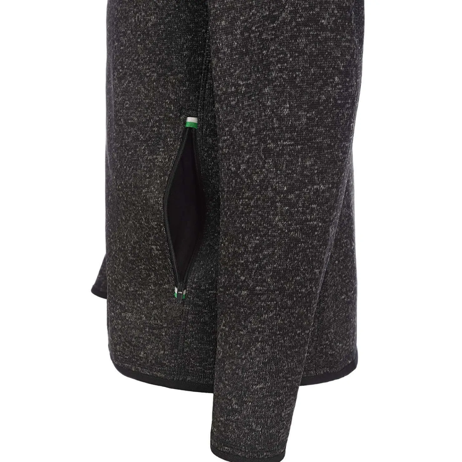 Zillertaler Trachtenwelt Jacken-Herren Strickfleece Jacke "Steiermark", Anthrazit Grau