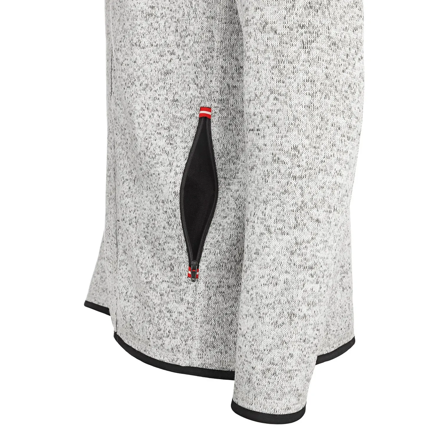 Zillertaler Trachtenwelt Jacken-Herren Strickfleece Jacke "Österreich", Hell Grau