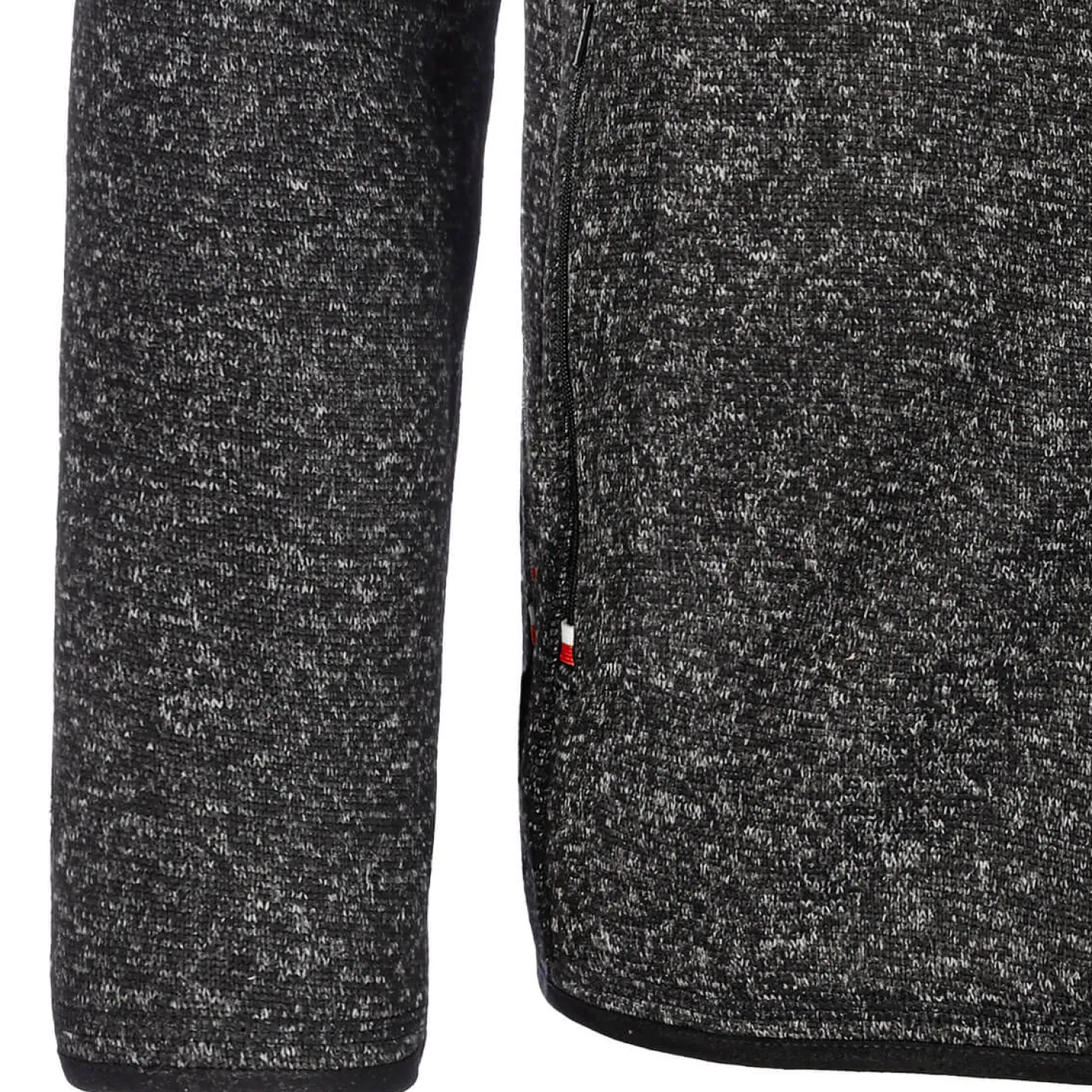 Zillertaler Trachtenwelt Jacken-Herren Strickfleece Jacke "Österreich", Anthrazit Grau