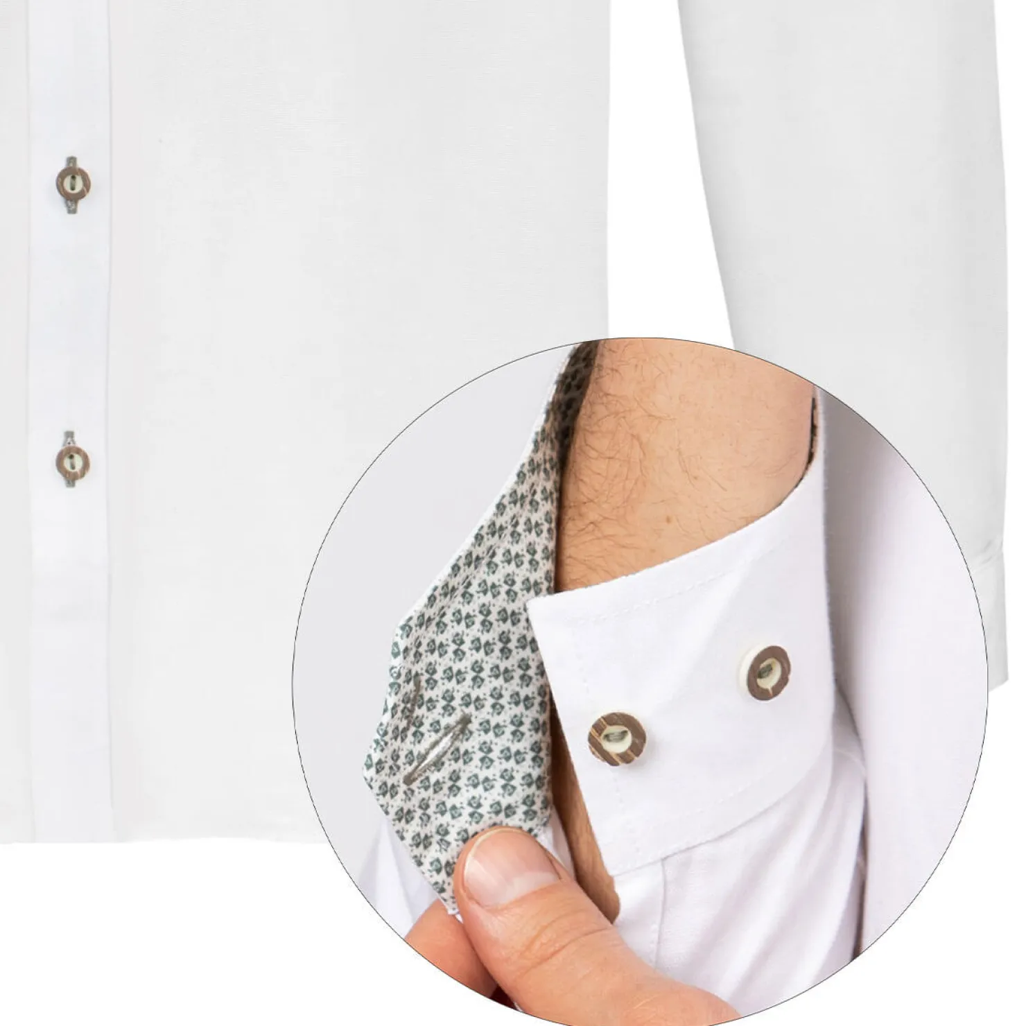 Zillertaler Trachtenwelt Hemden-Herren Trachtenhemd "Raphael", -Grün Weiß