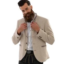 Zillertaler Trachtenwelt Jacken-Herren Trachtenjacke "Franzl", Beige