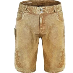 Zillertaler Trachtenwelt Freizeithosen-Herren Trachtenjeans ohne Latz, Braun