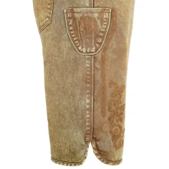 Zillertaler Trachtenwelt Freizeithosen-Herren Trachtenjeans ohne Latz, Braun