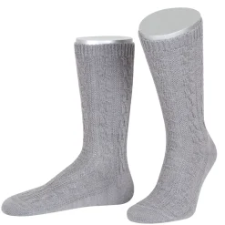 Zillertaler Trachtenwelt Socken-Herren Trachtenschoppersocke, Mittel Grau