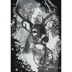 Zillertaler Trachtenwelt Shirts-Herren T-Shirt Montefuego "Hirsch", Schwarz