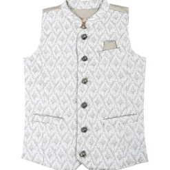 Zillertaler Trachtenwelt Gilets-Jungen Gilet "Illias", Creme Beige