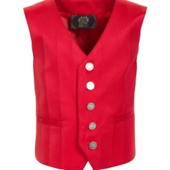 Zillertaler Trachtenwelt Gilets-Jungen Trachtengilet "Arthur", Rot