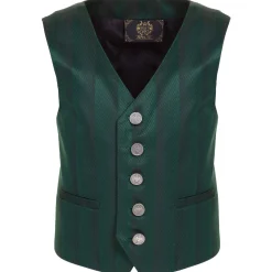 Zillertaler Trachtenwelt Gilets-Jungen Trachtengilet "Arthur", Dunkel Grün