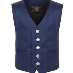 Zillertaler Trachtenwelt Gilets-Jungen Trachtengilet "Arthur", Dunkelblau