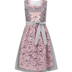 Zillertaler Trachtenwelt Dirndl-Kinder Dirndl "Irina", Silber-Rose Grau