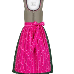 Zillertaler Trachtenwelt Dirndl-Kinder Dirndl "Irmi", Helloliv-Pink Grün