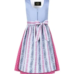 Zillertaler Trachtenwelt Dirndl-Kinder Dirndl "Milli", Hell-Rosa Blau