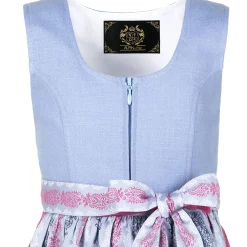 Zillertaler Trachtenwelt Dirndl-Kinder Dirndl "Milli", Hell-Rosa Blau