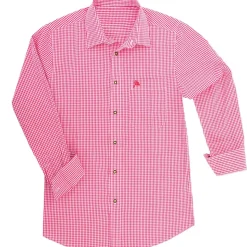 Zillertaler Trachtenwelt Blusen & Hemden-Kinder Hemd "Chiemgau", Langarm, -Kariert Rot