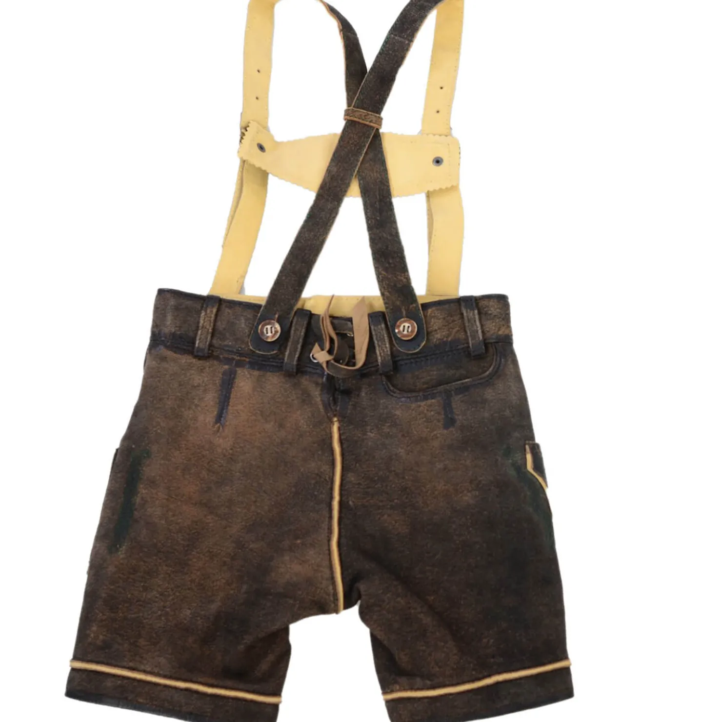 Zillertaler Trachtenwelt Lederhosen-Kinder Lederhose "Ronny" mit Träger, Braun
