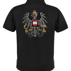 Zillertaler Trachtenwelt Shirts & Polos-Kinder Poloshirt "Österreich", Schwarz