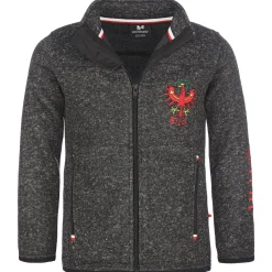 Zillertaler Trachtenwelt Jacken & Anzüge-Kinder Strickfleece Jacke “Tirol”, Anthrazit Grau