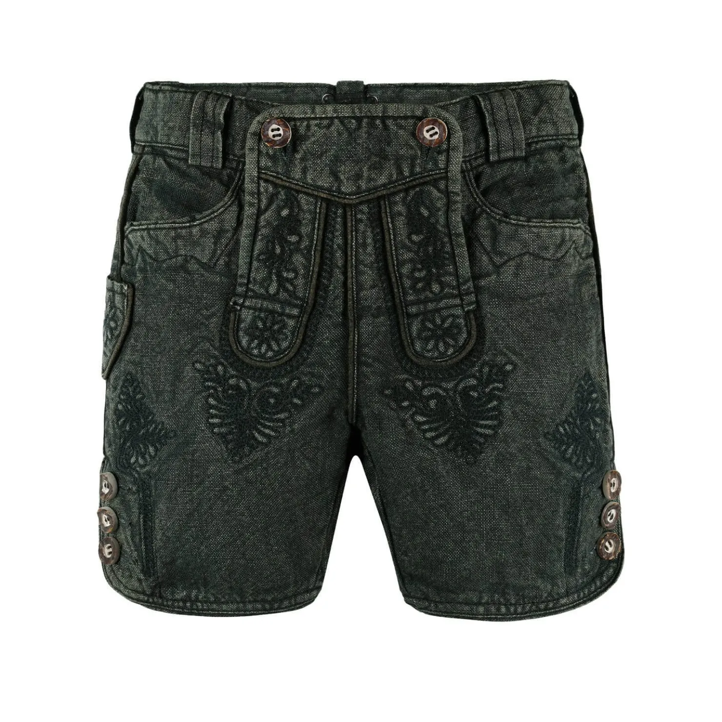 Zillertaler Trachtenwelt Freizeithosen & Badehosen-Kinder Trachtenhose "Joseph", Blau- Grau