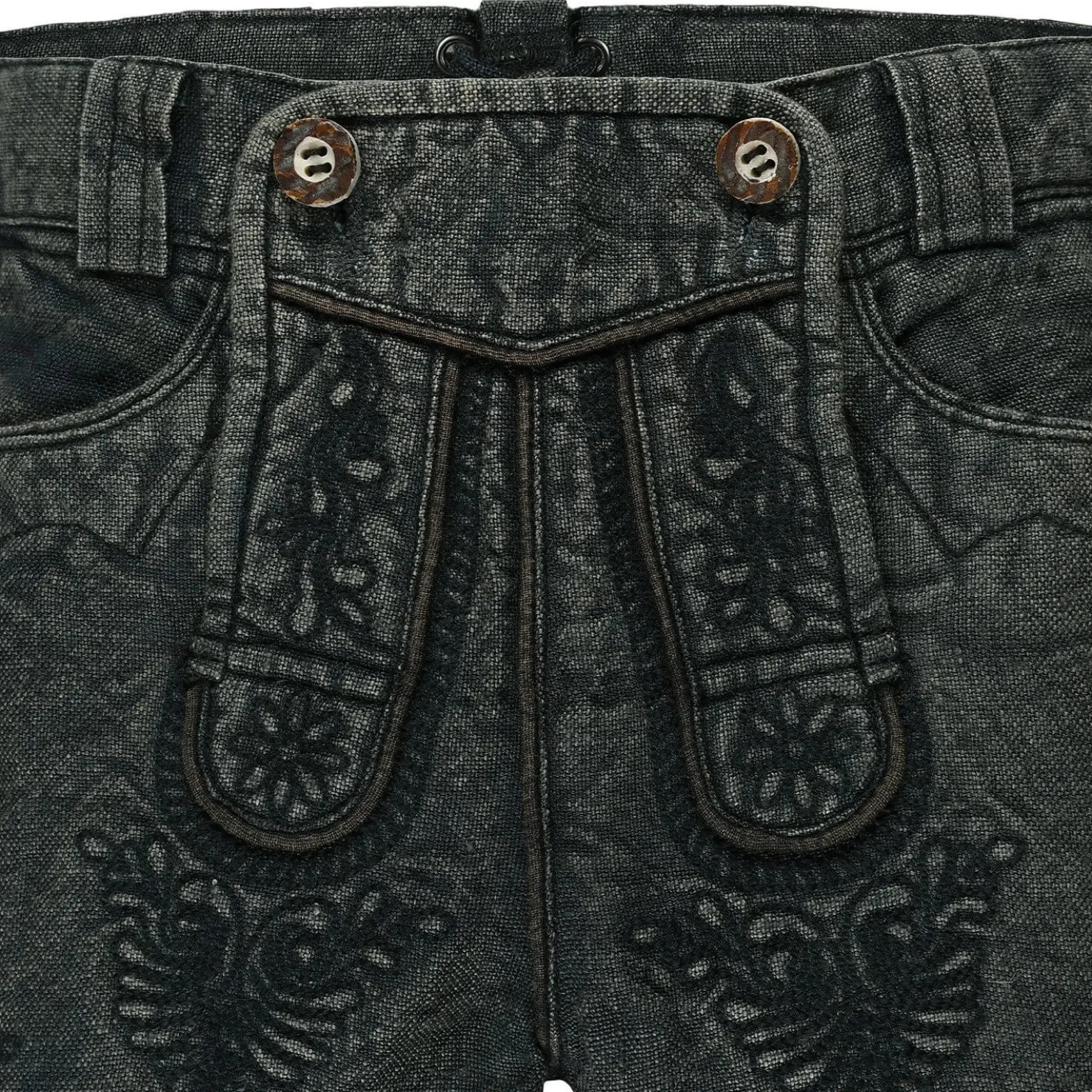 Zillertaler Trachtenwelt Freizeithosen & Badehosen-Kinder Trachtenhose "Joseph", Blau- Grau