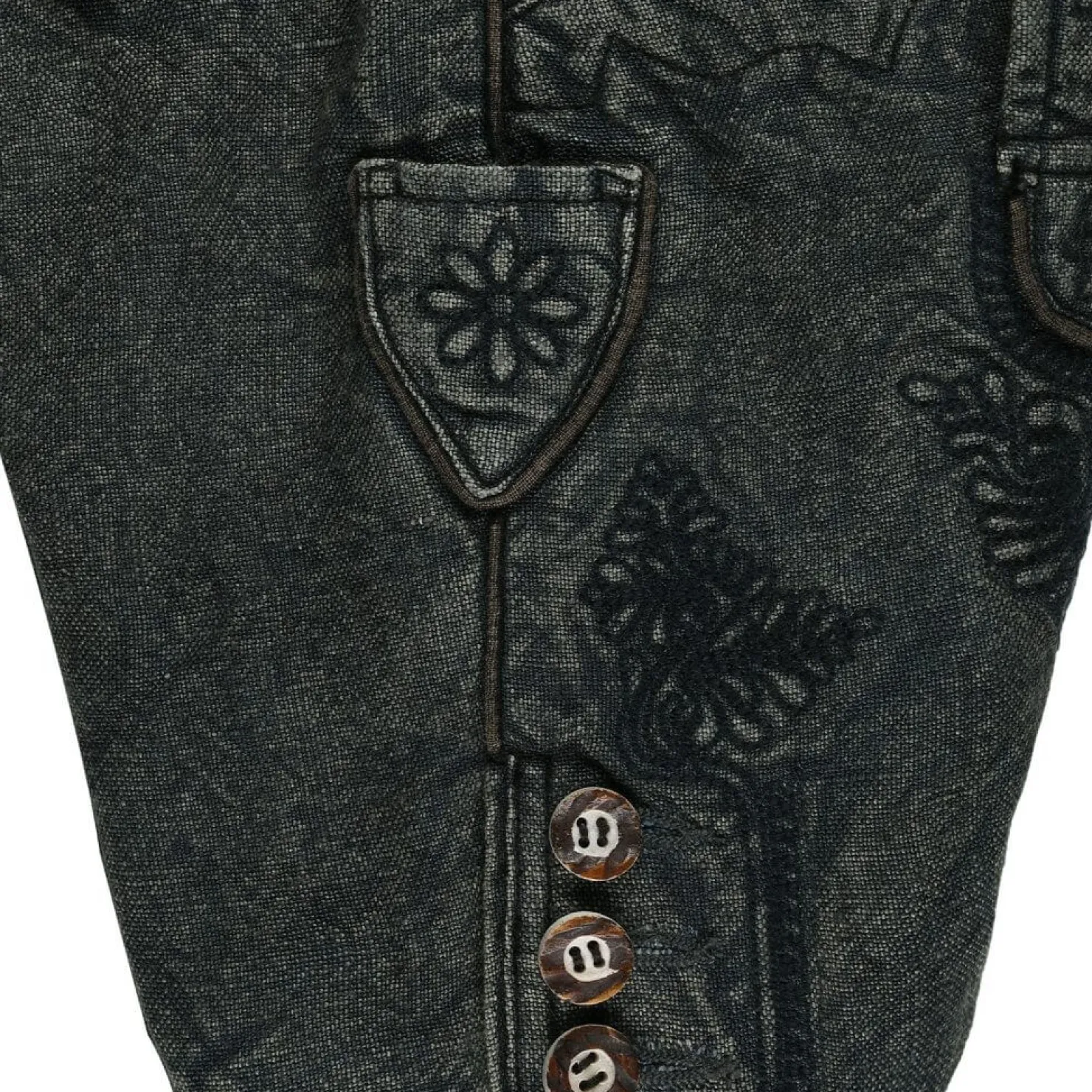 Zillertaler Trachtenwelt Freizeithosen & Badehosen-Kinder Trachtenhose "Joseph", Blau- Grau