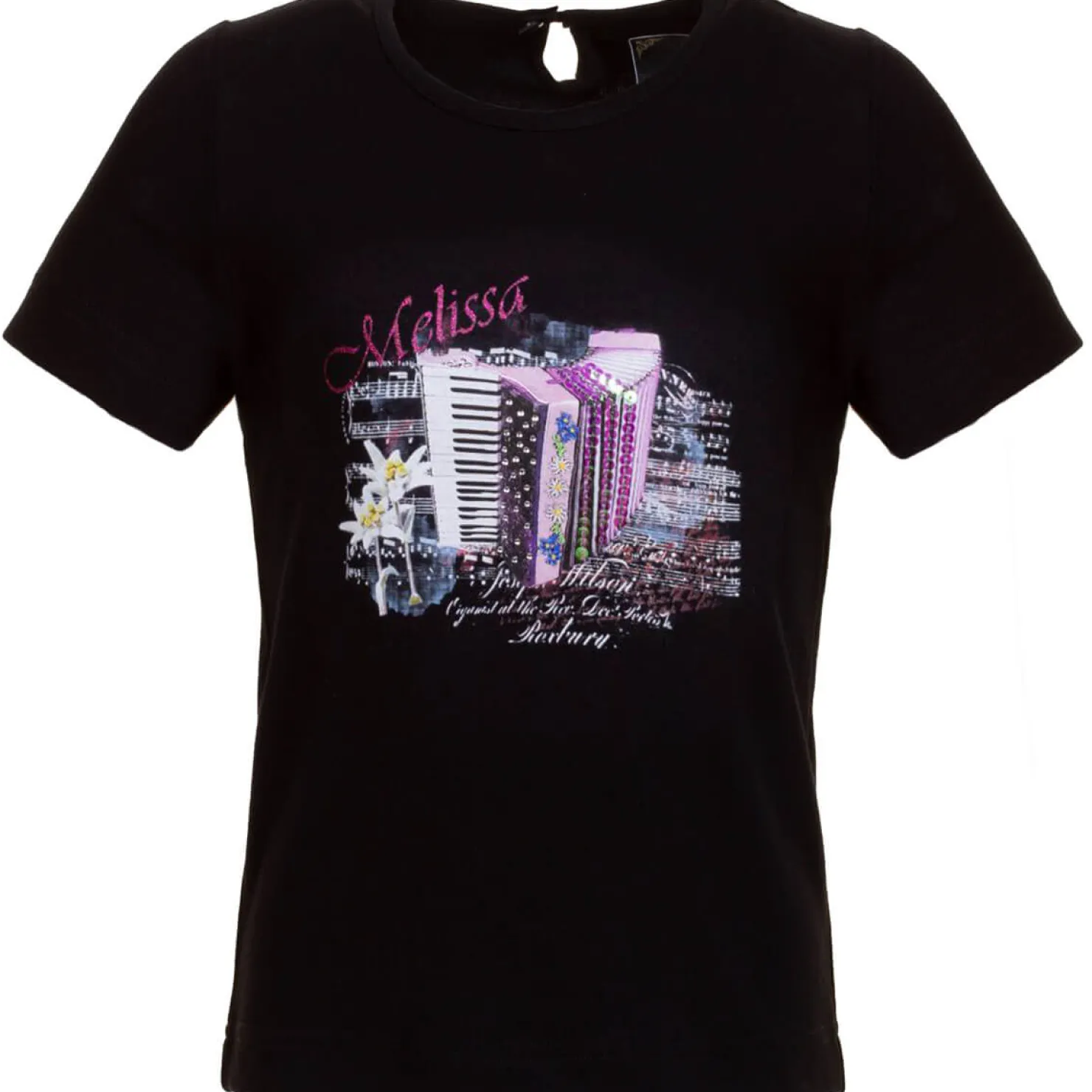 Zillertaler Trachtenwelt Shirts & Polos-Kinder T-Shirt "Melissa Akkordeon Bunt", Schwarz
