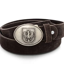 Zillertaler Trachtenwelt Accessoires-Ledergürtel "Tiroler Adler", Braun