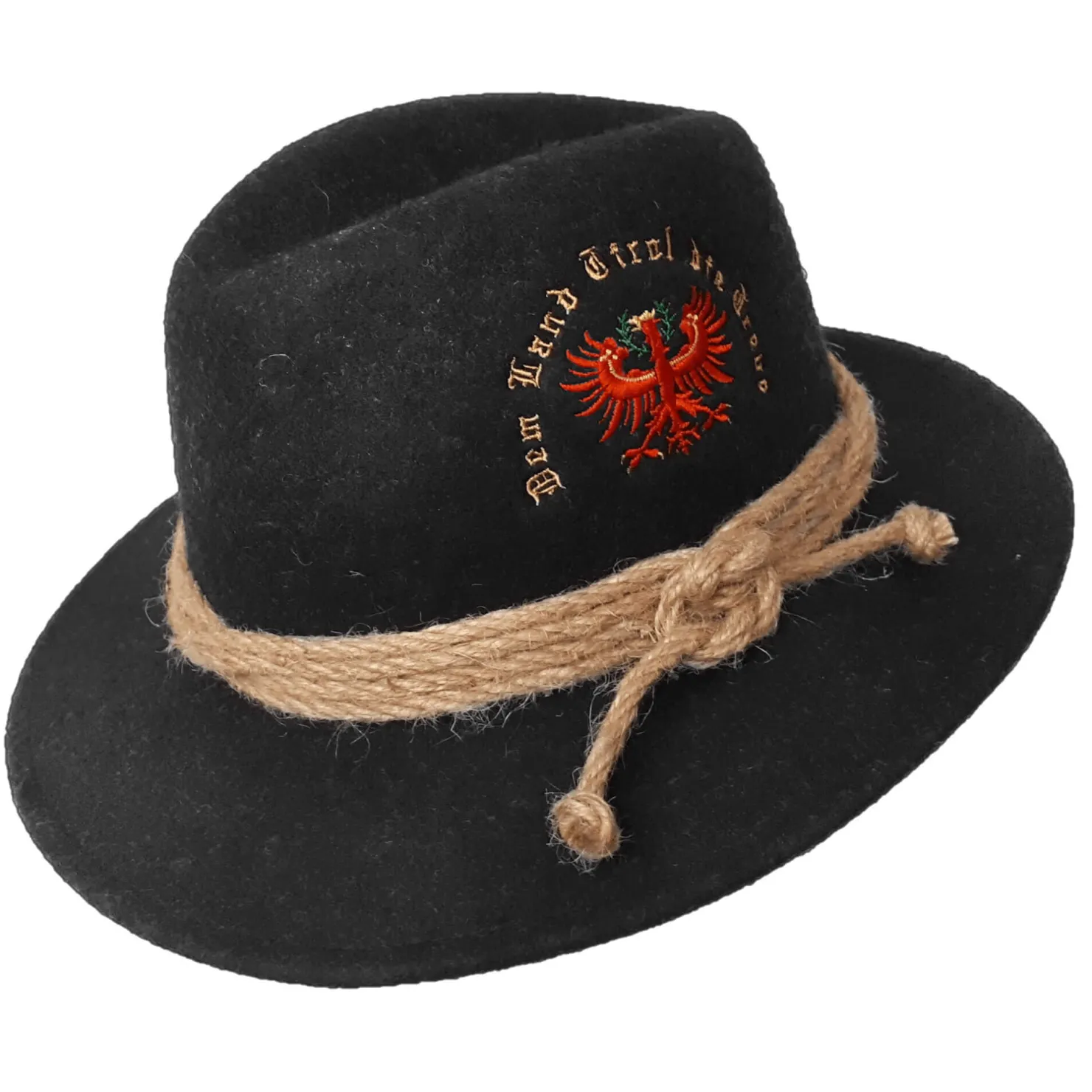 Zillertaler Trachtenwelt Accessoires-Murtal Hut "Tirol", Anthrazit Schwarz