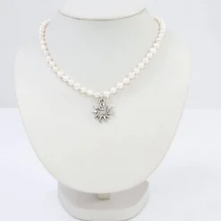 Zillertaler Trachtenwelt Accessoires-Trachtenkette "Edelweiss", Klein Silber