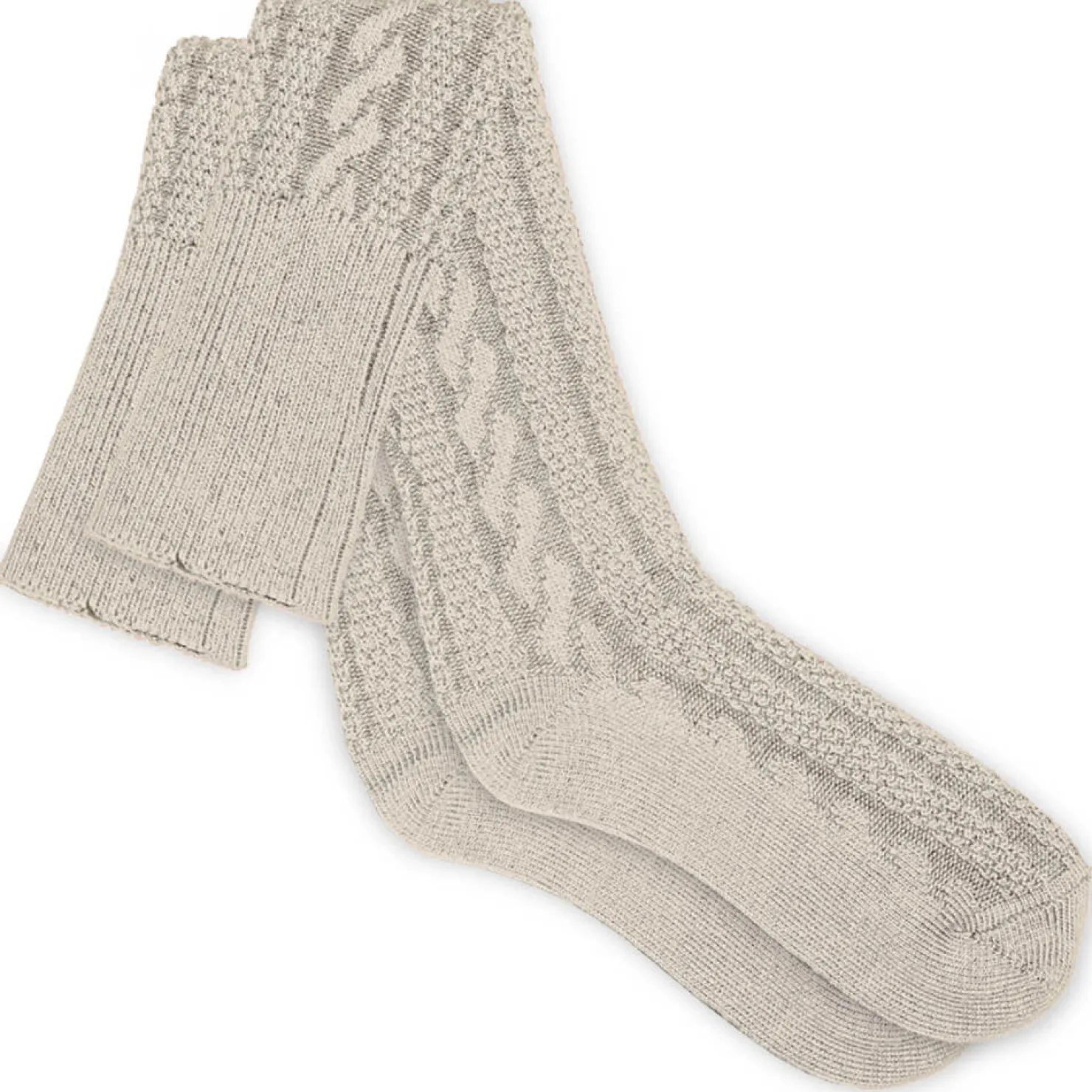 Zillertaler Trachtenwelt Socken-Trachtenstutzen, Beige